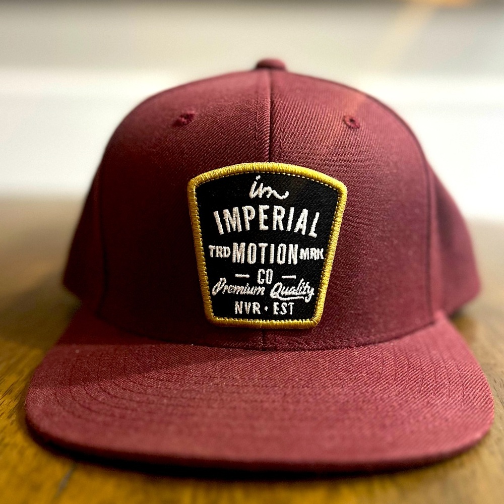 Maroon Burgundy Imperial Motion Warrant Snapback Hat